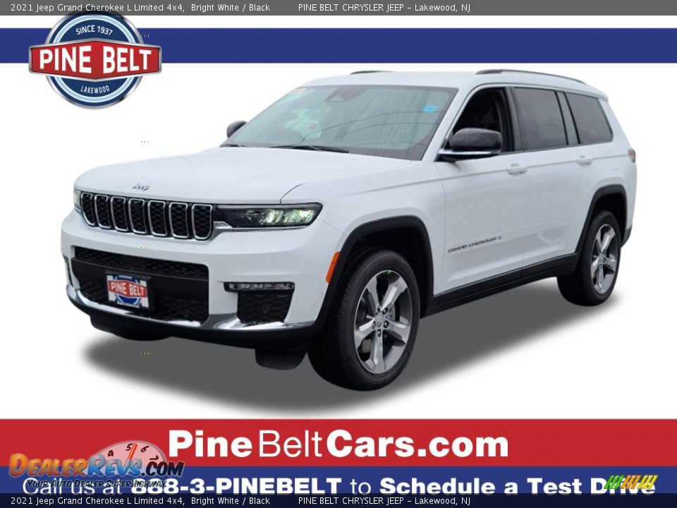 2021 Jeep Grand Cherokee L Limited 4x4 Bright White / Black Photo #1