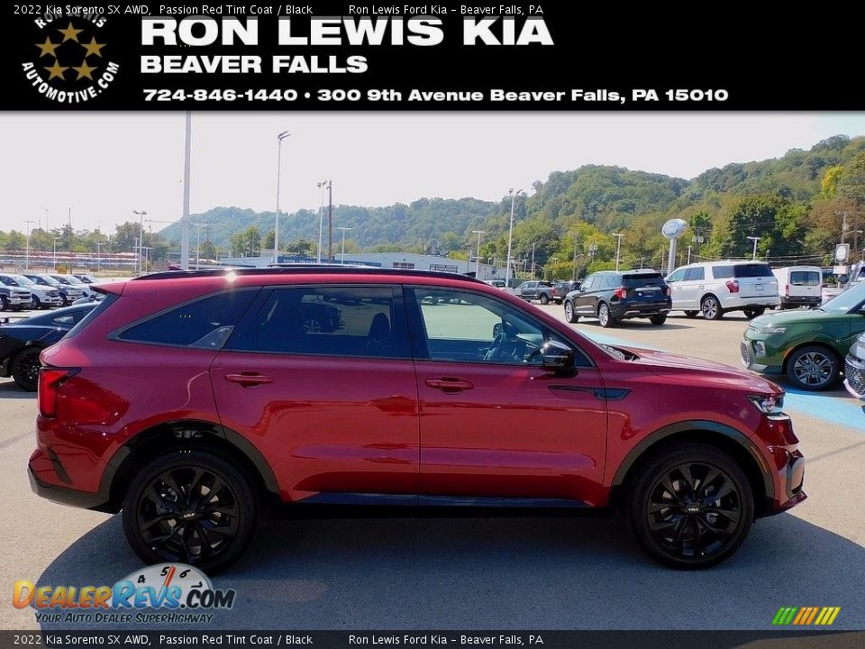 2022 Kia Sorento SX AWD Passion Red Tint Coat / Black Photo #1