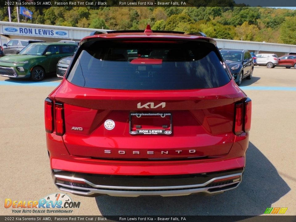2022 Kia Sorento SX AWD Passion Red Tint Coat / Black Photo #3
