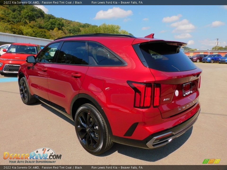 2022 Kia Sorento SX AWD Passion Red Tint Coat / Black Photo #5
