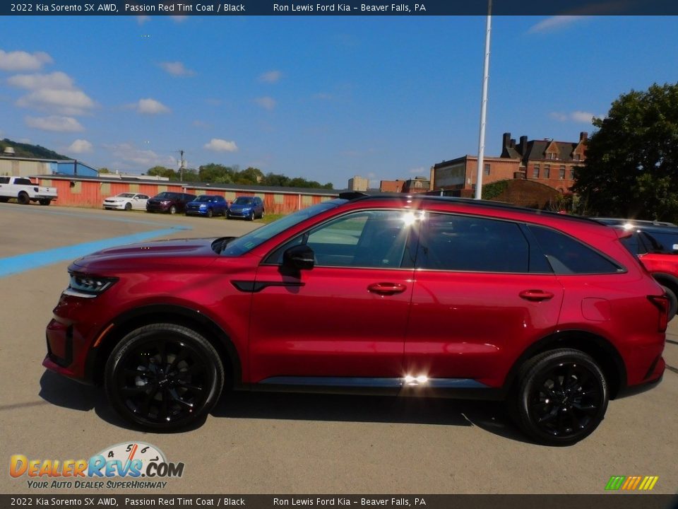 2022 Kia Sorento SX AWD Passion Red Tint Coat / Black Photo #6