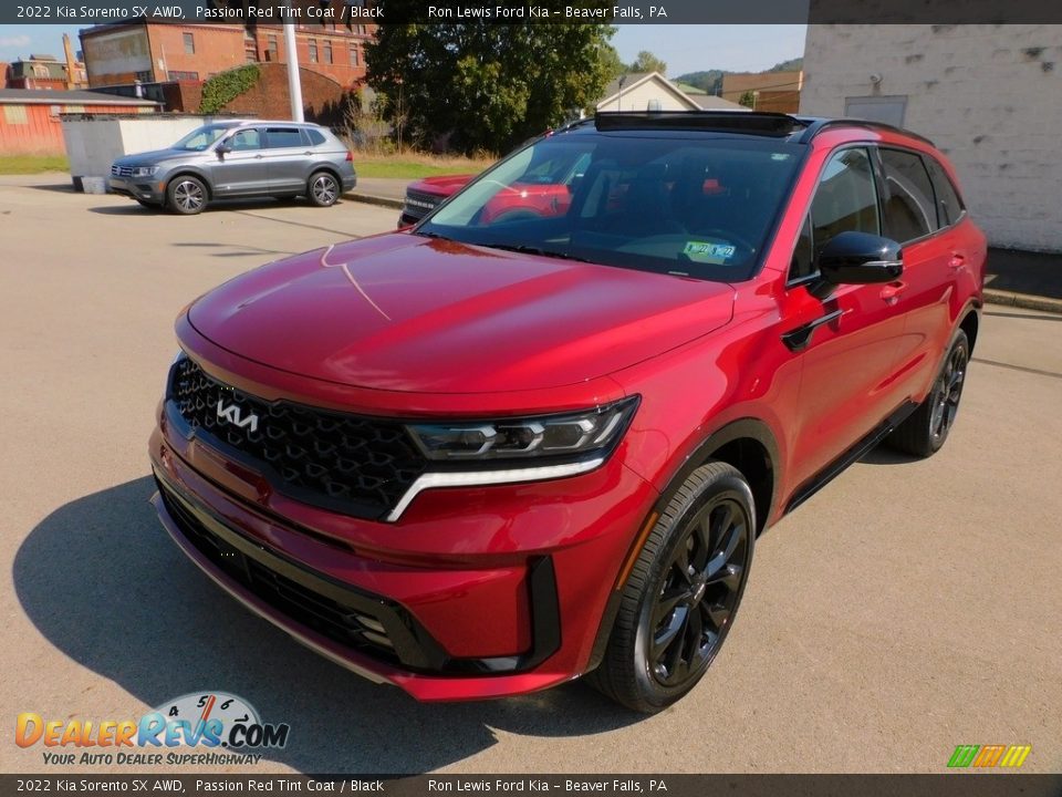 2022 Kia Sorento SX AWD Passion Red Tint Coat / Black Photo #7
