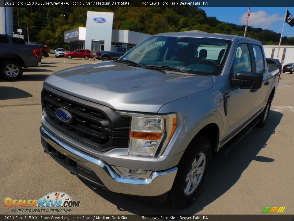 2021 Ford F150 XL SuperCrew 4x4 Iconic Silver / Medium Dark Slate Photo #7