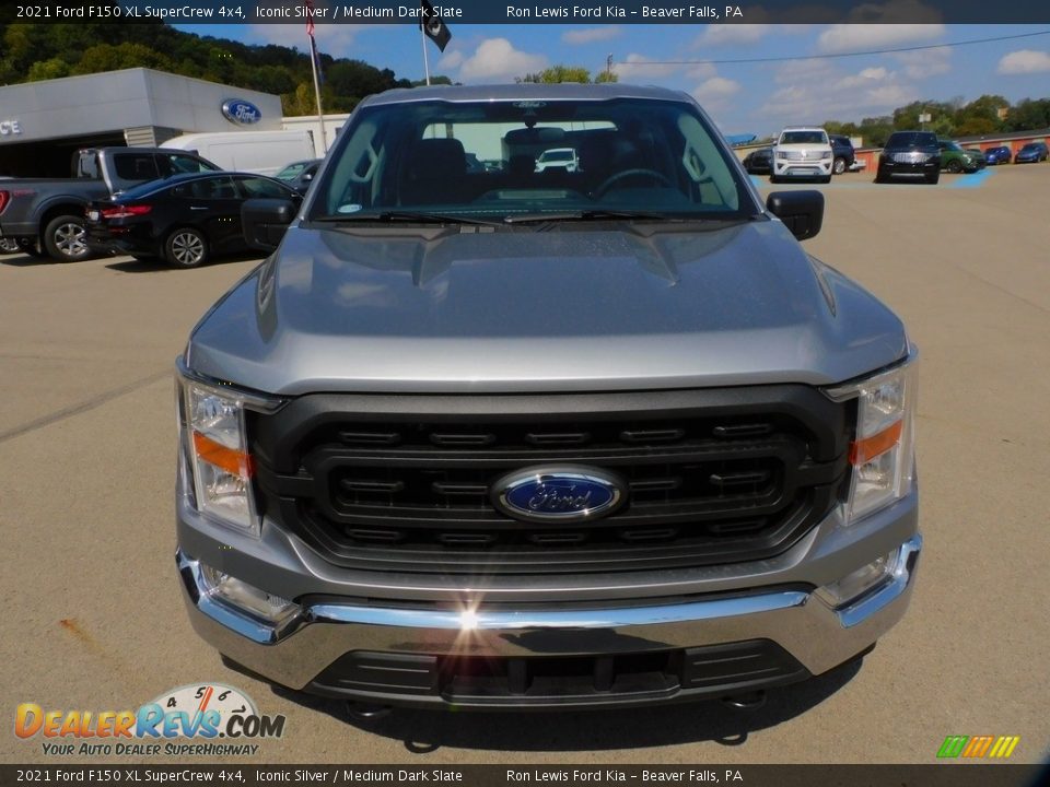 2021 Ford F150 XL SuperCrew 4x4 Iconic Silver / Medium Dark Slate Photo #8