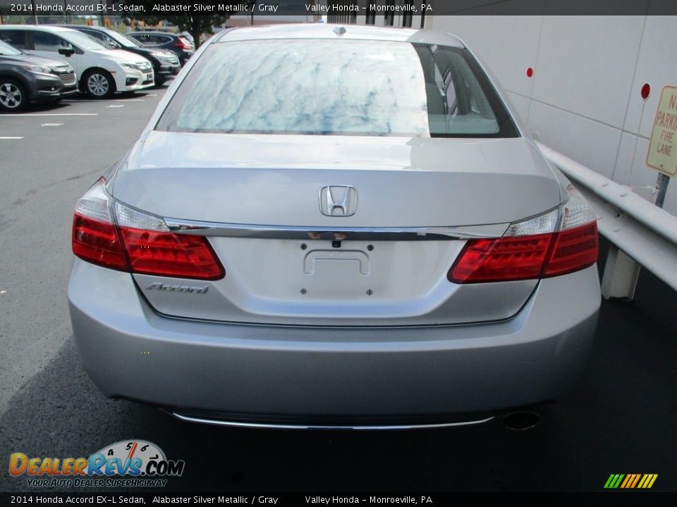 2014 Honda Accord EX-L Sedan Alabaster Silver Metallic / Gray Photo #4