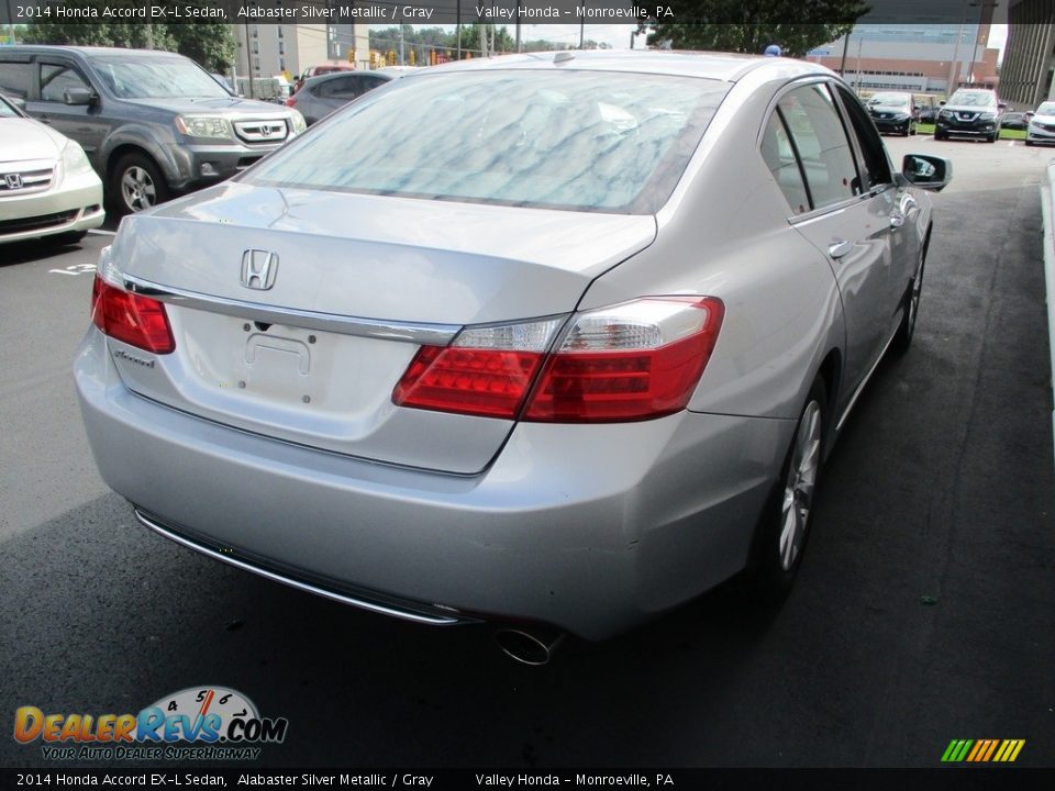 2014 Honda Accord EX-L Sedan Alabaster Silver Metallic / Gray Photo #5