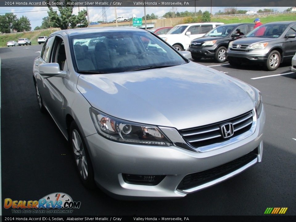 2014 Honda Accord EX-L Sedan Alabaster Silver Metallic / Gray Photo #7