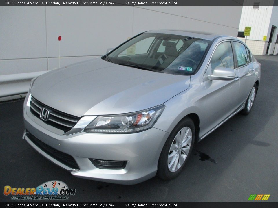 2014 Honda Accord EX-L Sedan Alabaster Silver Metallic / Gray Photo #9