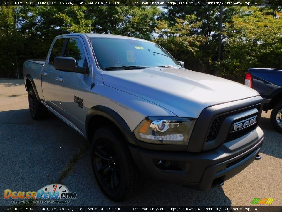 2021 Ram 1500 Classic Quad Cab 4x4 Billet Silver Metallic / Black Photo #3