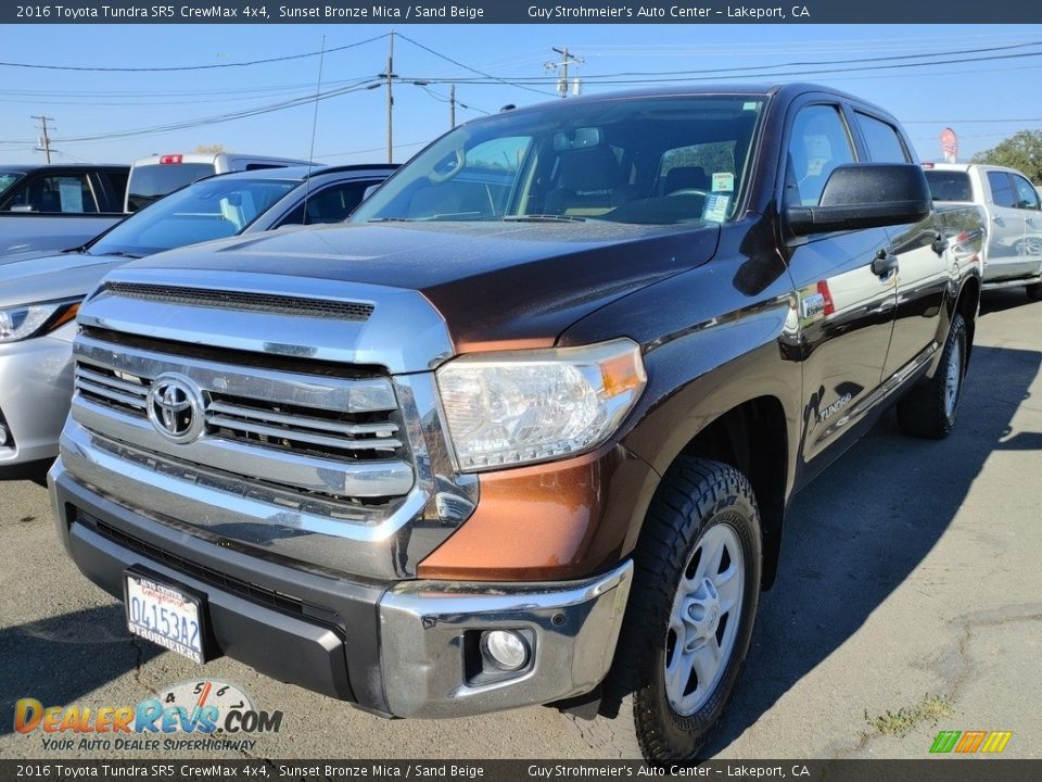 2016 Toyota Tundra SR5 CrewMax 4x4 Sunset Bronze Mica / Sand Beige Photo #3