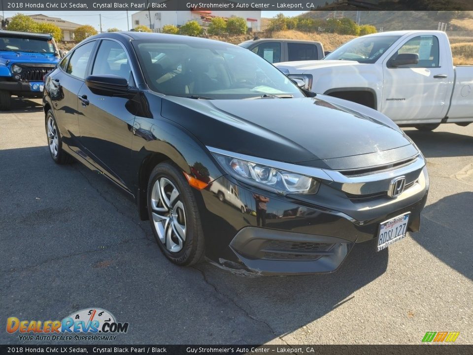 2018 Honda Civic LX Sedan Crystal Black Pearl / Black Photo #1