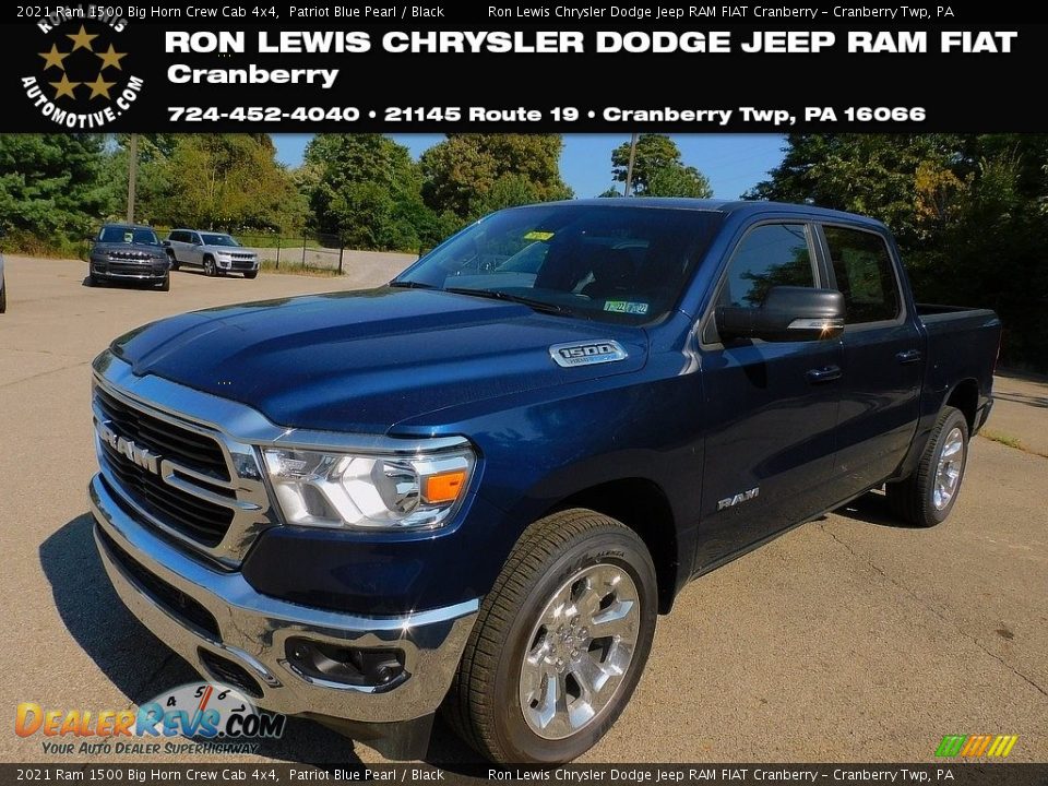 2021 Ram 1500 Big Horn Crew Cab 4x4 Patriot Blue Pearl / Black Photo #1