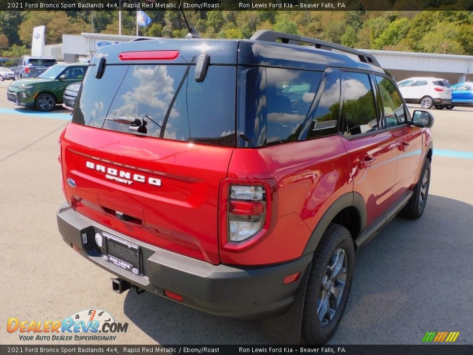 2021 Ford Bronco Sport Badlands 4x4 Rapid Red Metallic / Ebony/Roast Photo #2