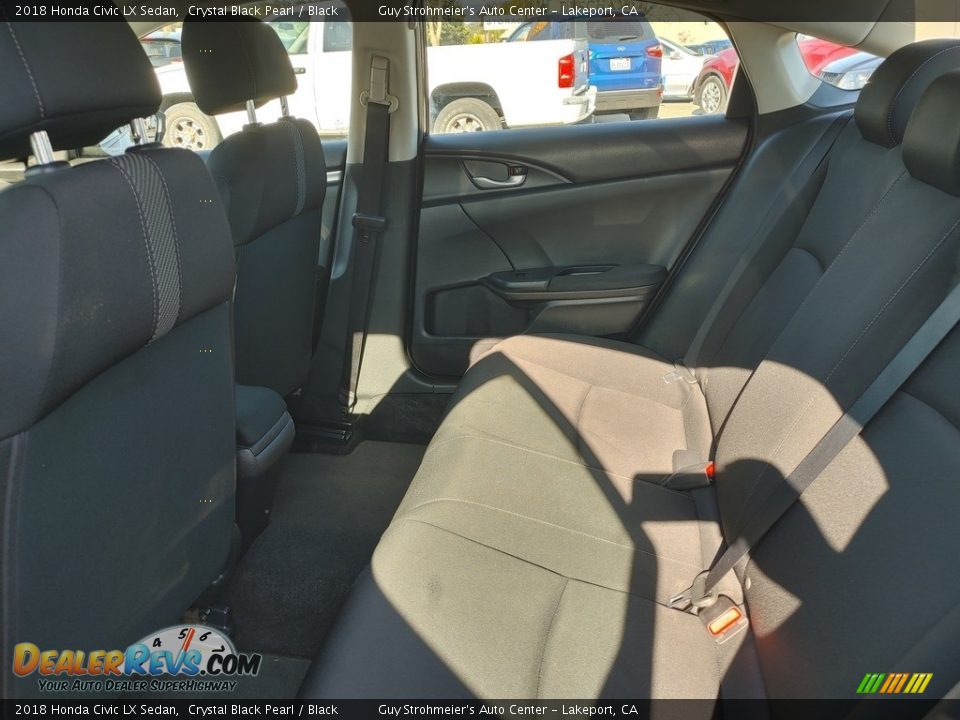 2018 Honda Civic LX Sedan Crystal Black Pearl / Black Photo #9