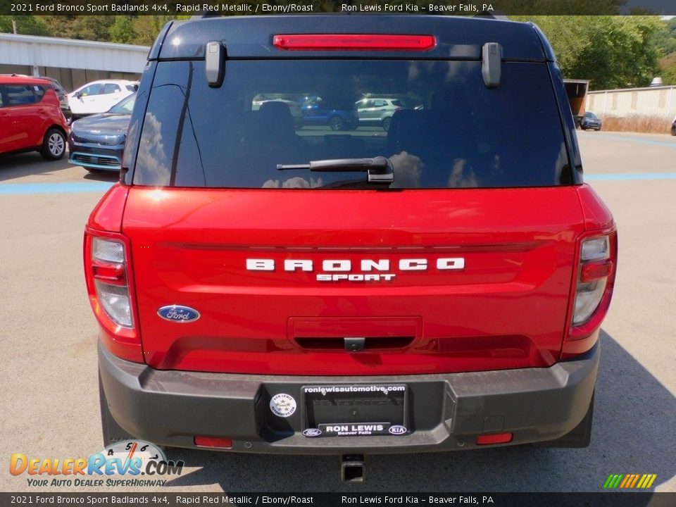 2021 Ford Bronco Sport Badlands 4x4 Rapid Red Metallic / Ebony/Roast Photo #3