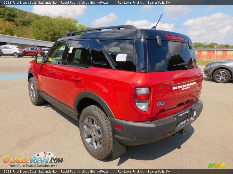 2021 Ford Bronco Sport Badlands 4x4 Rapid Red Metallic / Ebony/Roast Photo #5