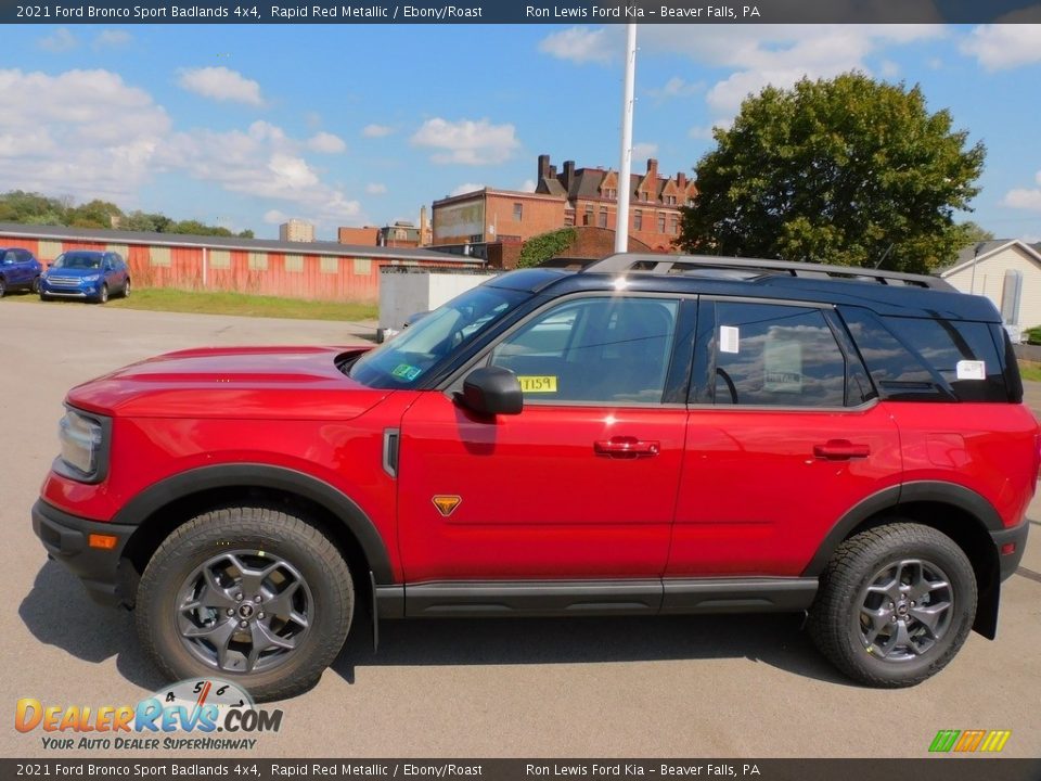 2021 Ford Bronco Sport Badlands 4x4 Rapid Red Metallic / Ebony/Roast Photo #6