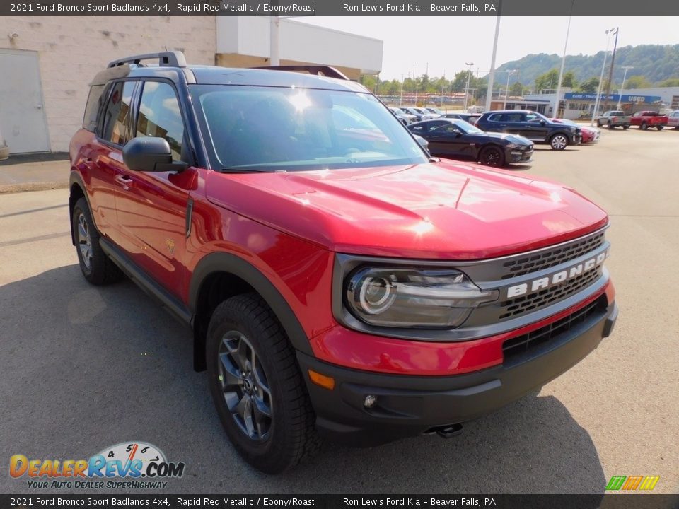 2021 Ford Bronco Sport Badlands 4x4 Rapid Red Metallic / Ebony/Roast Photo #9