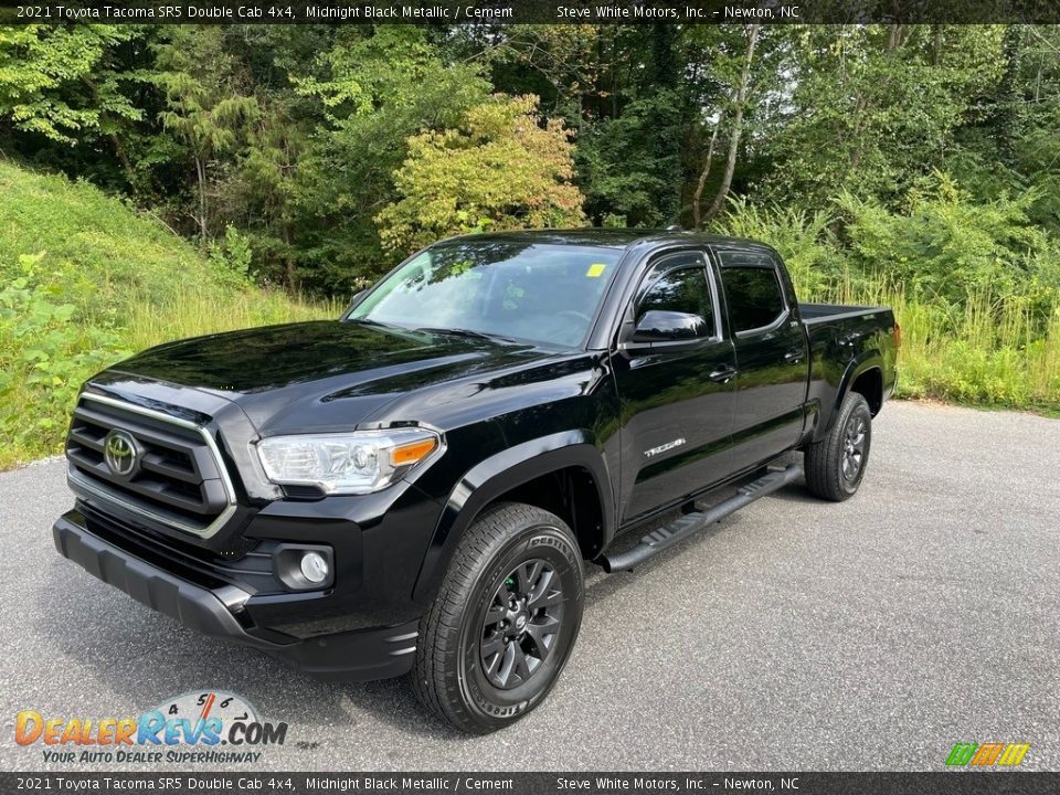 2021 Toyota Tacoma SR5 Double Cab 4x4 Midnight Black Metallic / Cement Photo #3