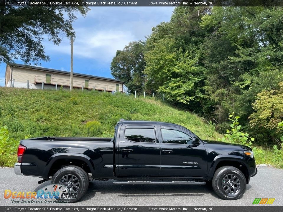 Midnight Black Metallic 2021 Toyota Tacoma SR5 Double Cab 4x4 Photo #6