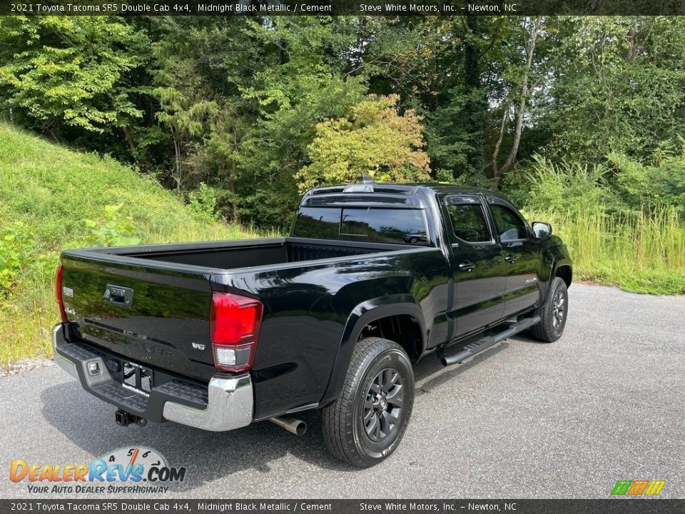 2021 Toyota Tacoma SR5 Double Cab 4x4 Midnight Black Metallic / Cement Photo #7