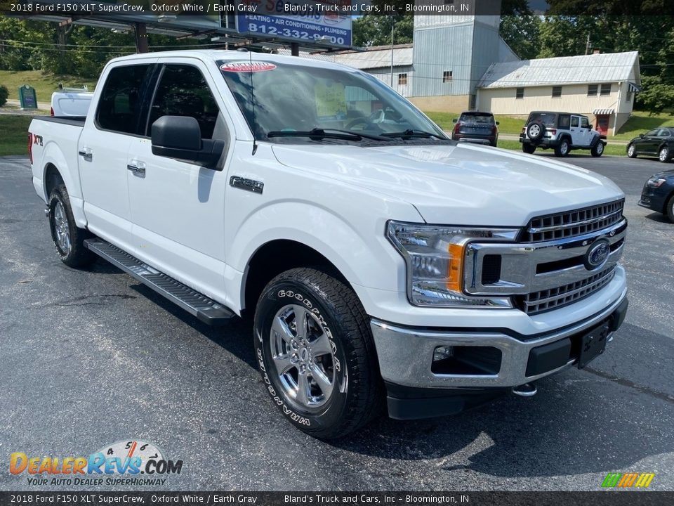 2018 Ford F150 XLT SuperCrew Oxford White / Earth Gray Photo #4