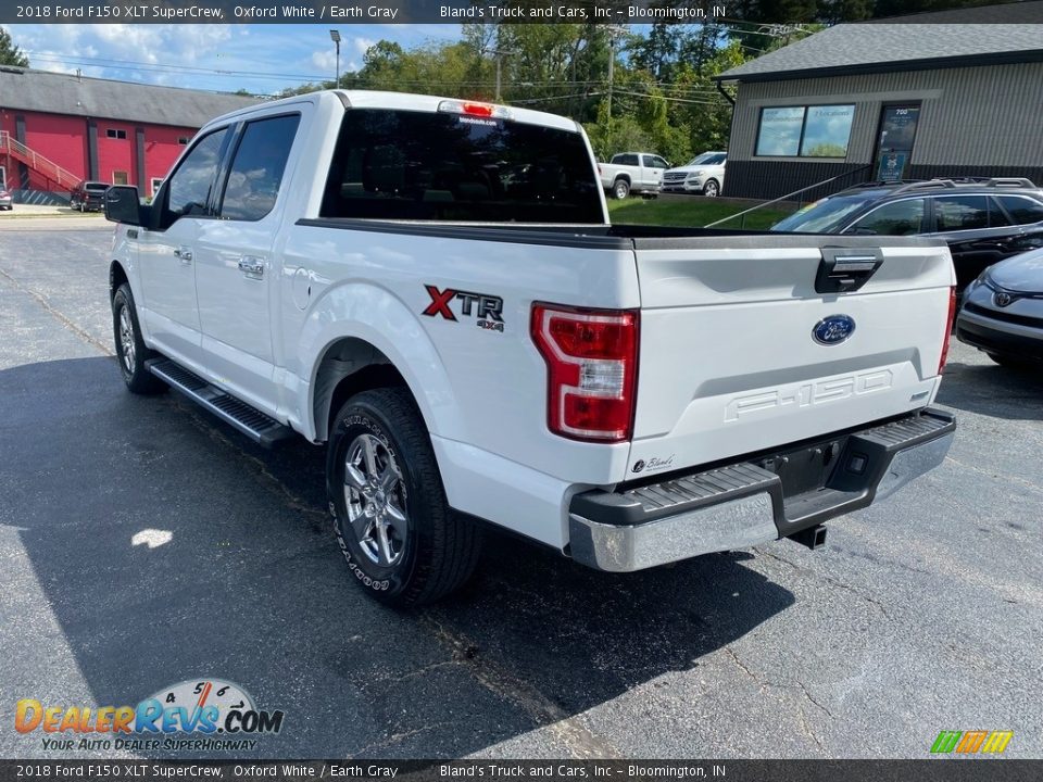 2018 Ford F150 XLT SuperCrew Oxford White / Earth Gray Photo #8