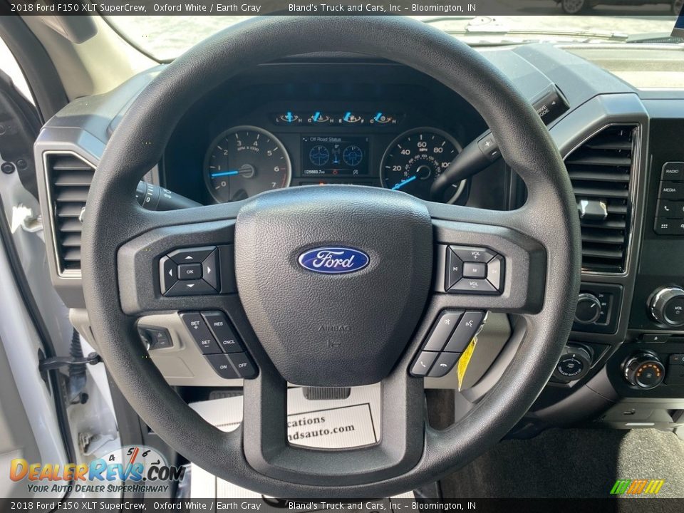 2018 Ford F150 XLT SuperCrew Oxford White / Earth Gray Photo #15