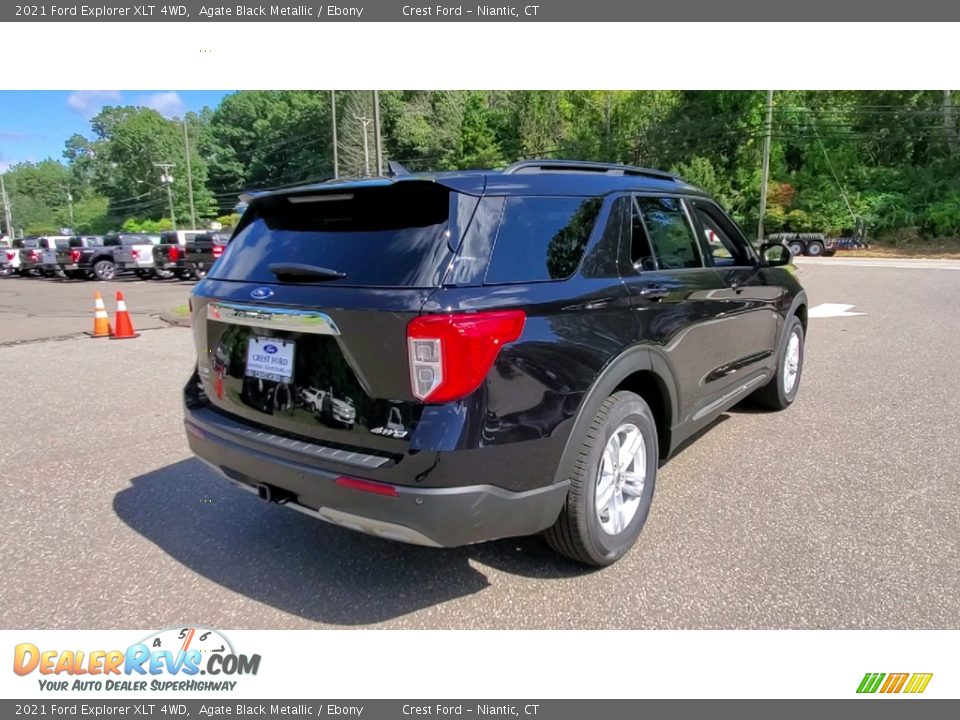 2021 Ford Explorer XLT 4WD Agate Black Metallic / Ebony Photo #7