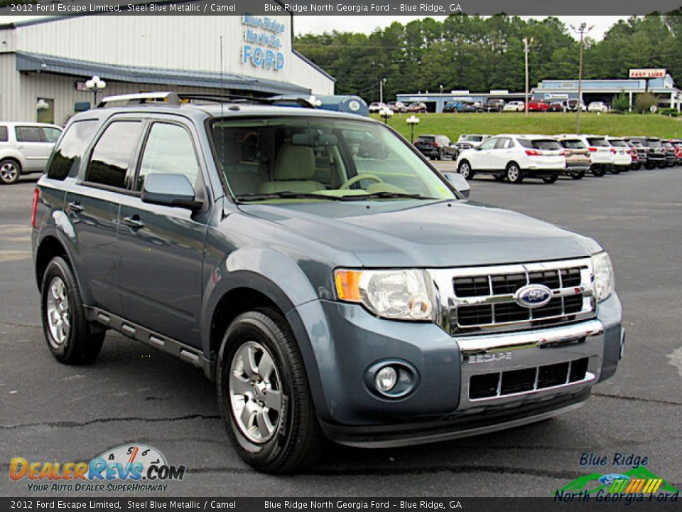 2012 Ford Escape Limited Steel Blue Metallic / Camel Photo #7