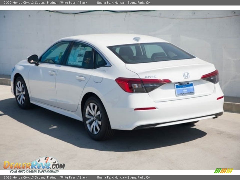 2022 Honda Civic LX Sedan Platinum White Pearl / Black Photo #2