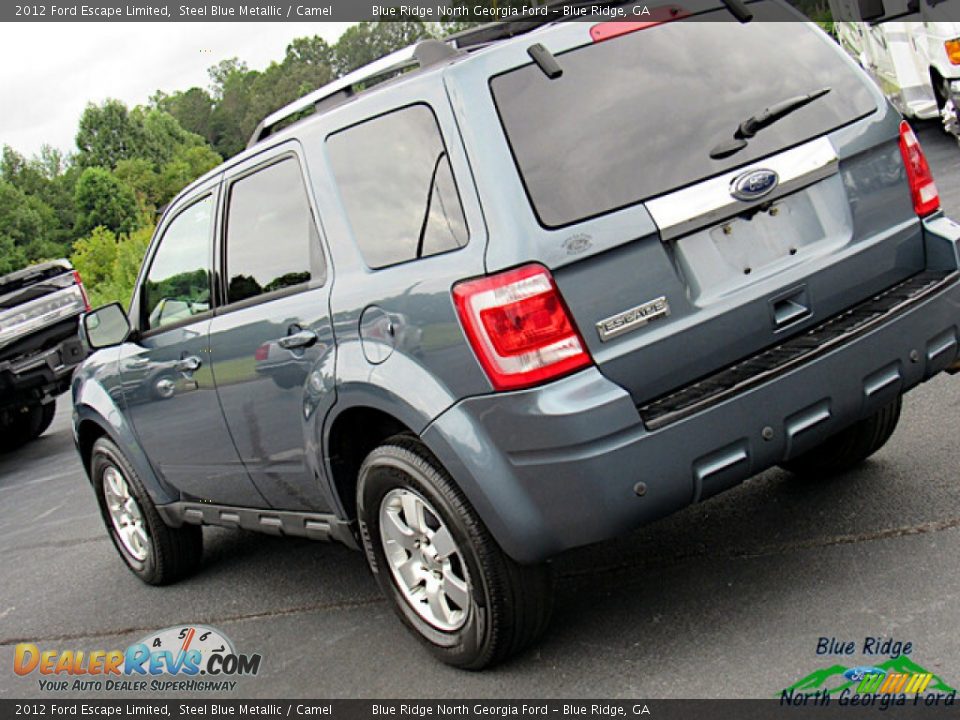 2012 Ford Escape Limited Steel Blue Metallic / Camel Photo #28