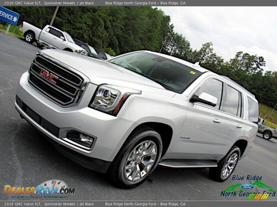 2016 GMC Yukon SLT Quicksilver Metallic / Jet Black Photo #28