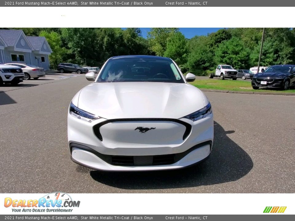 2021 Ford Mustang Mach-E Select eAWD Star White Metallic Tri-Coat / Black Onyx Photo #2