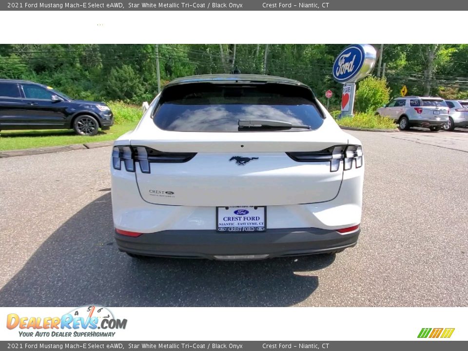 2021 Ford Mustang Mach-E Select eAWD Star White Metallic Tri-Coat / Black Onyx Photo #6