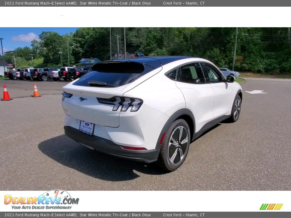 2021 Ford Mustang Mach-E Select eAWD Star White Metallic Tri-Coat / Black Onyx Photo #7