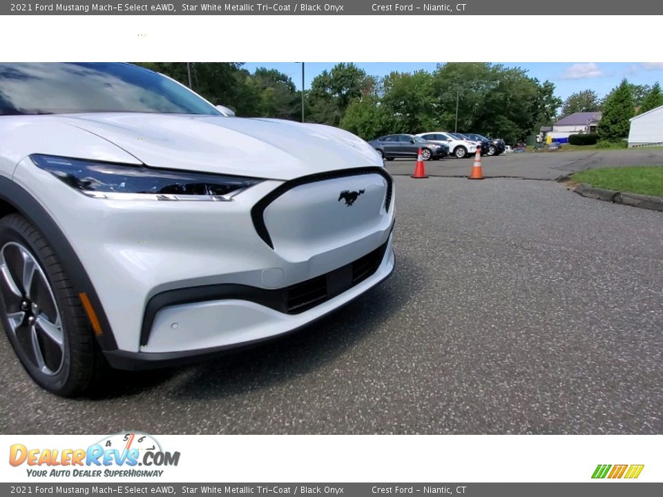2021 Ford Mustang Mach-E Select eAWD Star White Metallic Tri-Coat / Black Onyx Photo #25