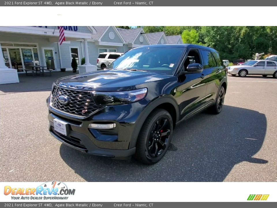 2021 Ford Explorer ST 4WD Agate Black Metallic / Ebony Photo #3