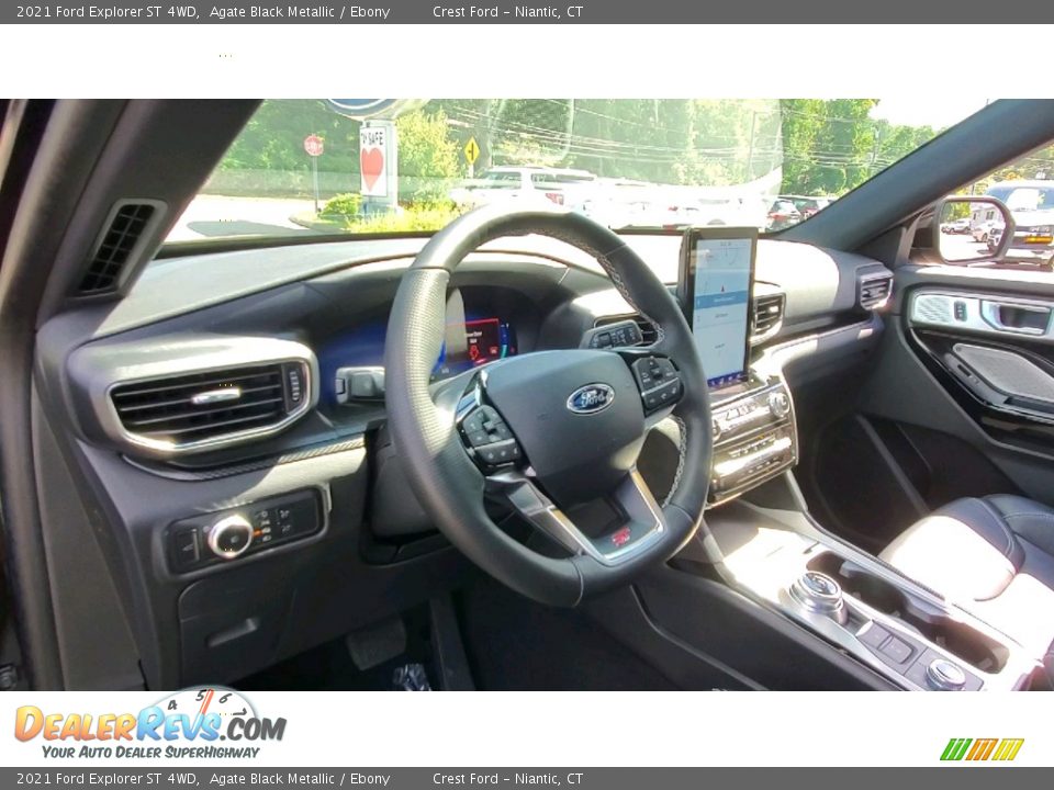 2021 Ford Explorer ST 4WD Agate Black Metallic / Ebony Photo #10
