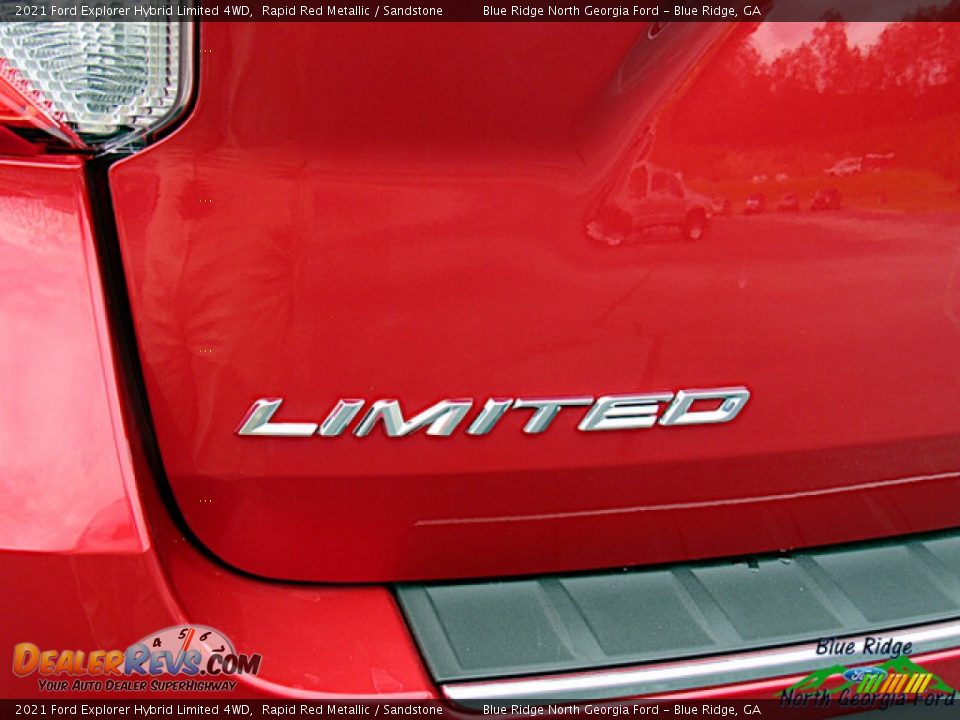 2021 Ford Explorer Hybrid Limited 4WD Rapid Red Metallic / Sandstone Photo #34