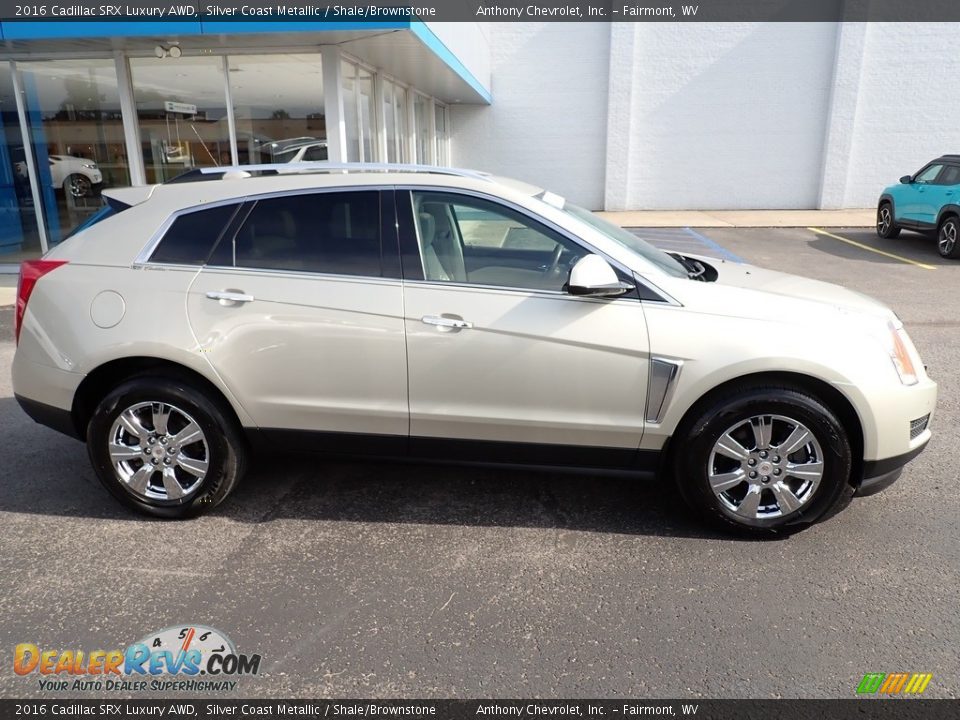 2016 Cadillac SRX Luxury AWD Silver Coast Metallic / Shale/Brownstone Photo #2
