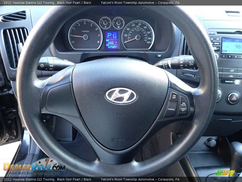 2012 Hyundai Elantra GLS Touring Black Noir Pearl / Black Photo #23