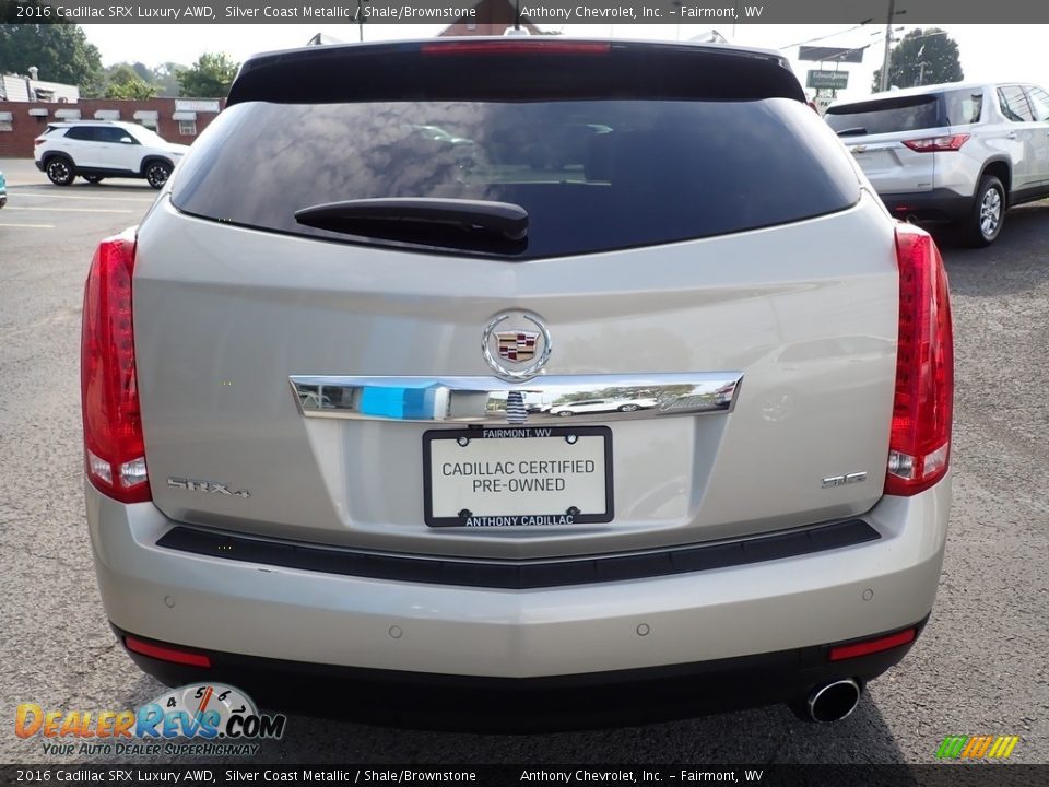 2016 Cadillac SRX Luxury AWD Silver Coast Metallic / Shale/Brownstone Photo #4