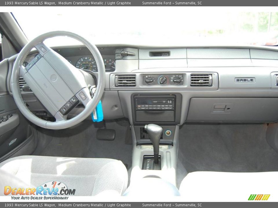 1993 Mercury Sable LS Wagon Medium Cranberry Metallic / Light Graphite Photo #3