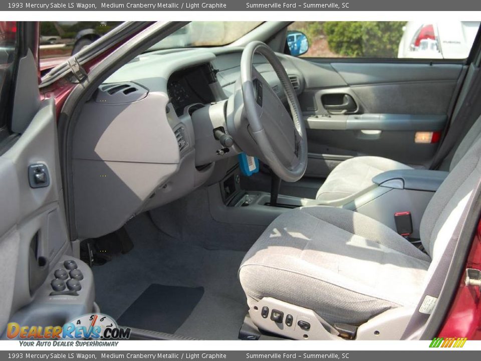 1993 Mercury Sable LS Wagon Medium Cranberry Metallic / Light Graphite Photo #4