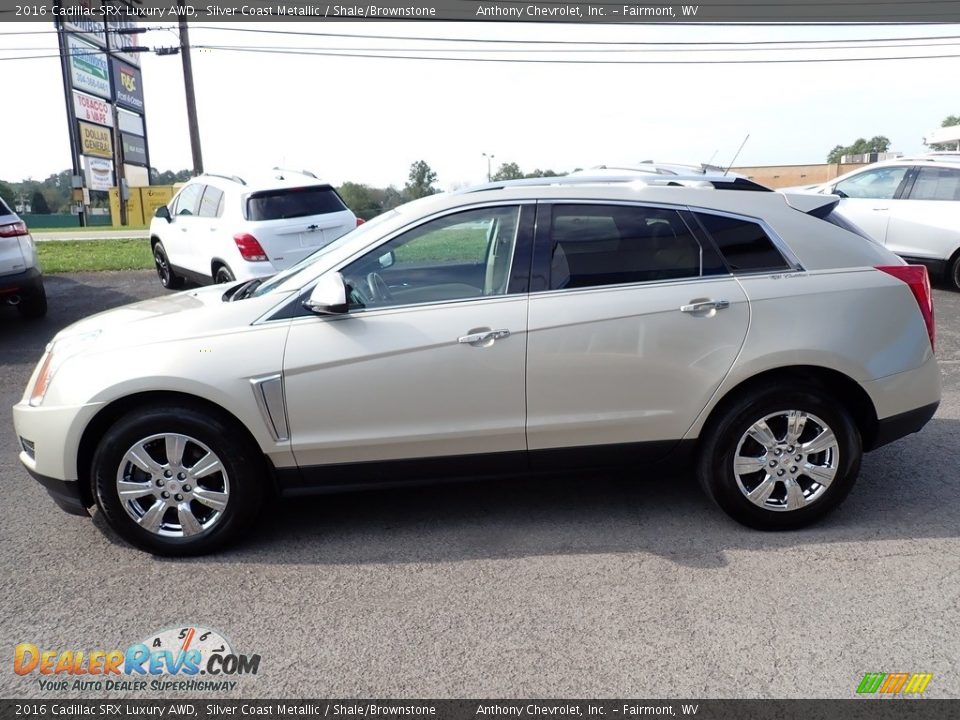 2016 Cadillac SRX Luxury AWD Silver Coast Metallic / Shale/Brownstone Photo #7