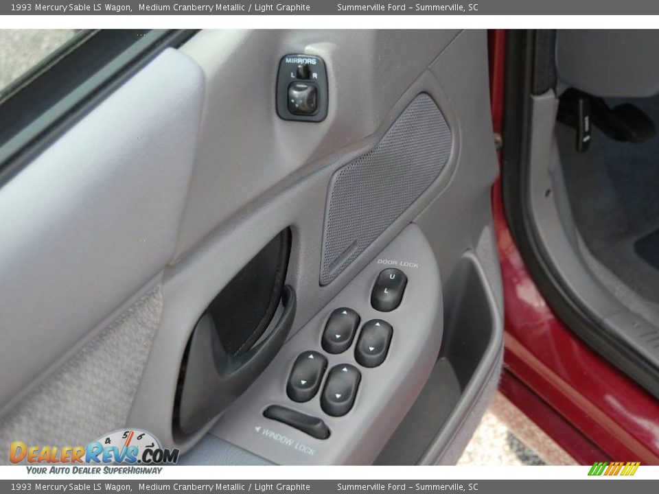 1993 Mercury Sable LS Wagon Medium Cranberry Metallic / Light Graphite Photo #6