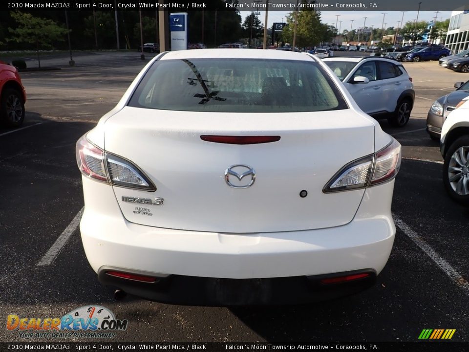 2010 Mazda MAZDA3 i Sport 4 Door Crystal White Pearl Mica / Black Photo #3