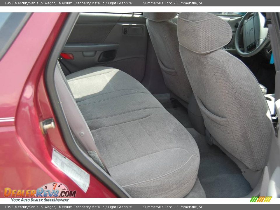 1993 Mercury Sable LS Wagon Medium Cranberry Metallic / Light Graphite Photo #8