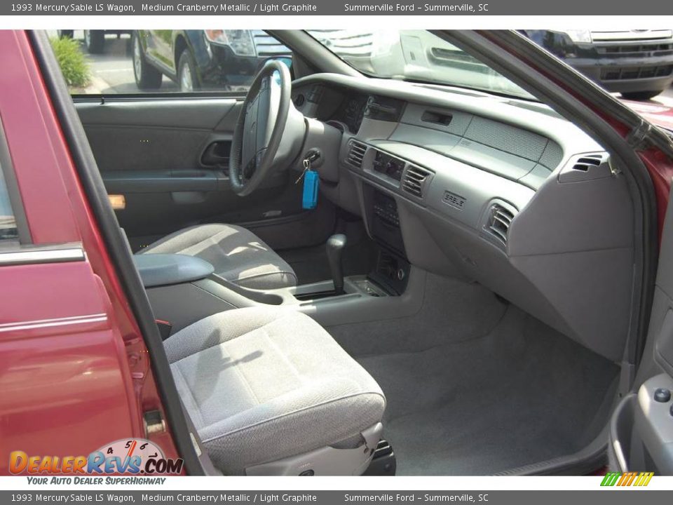 1993 Mercury Sable LS Wagon Medium Cranberry Metallic / Light Graphite Photo #9